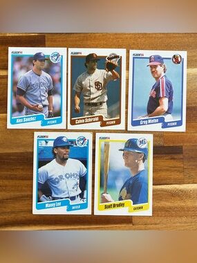 1990 Fleer Baseball Cards - Set of 5